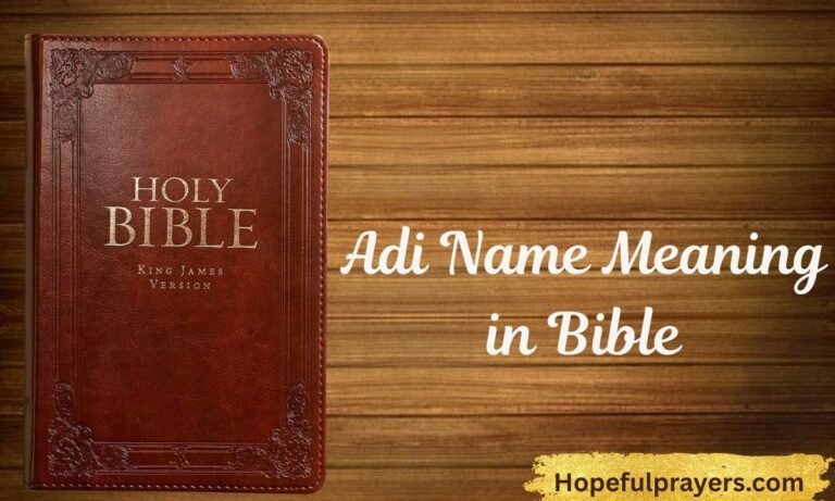 Adi Name Meaning in Bible