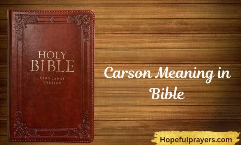 Carson Meaning in Bible