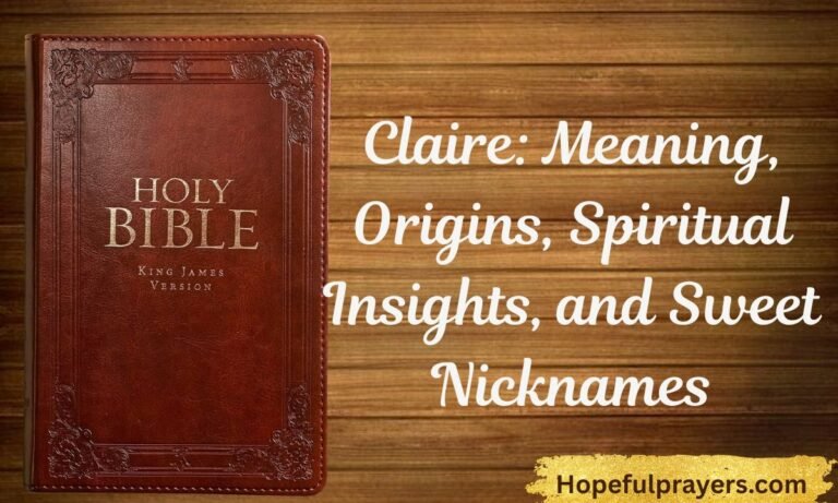 Claire Meaning, Origins, Spiritual Insights, and Sweet Nicknames