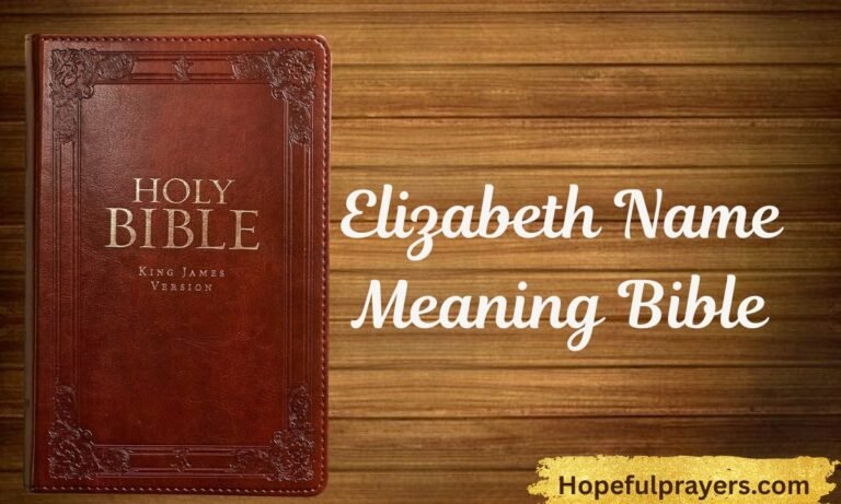 Elizabeth Name Meaning Bible