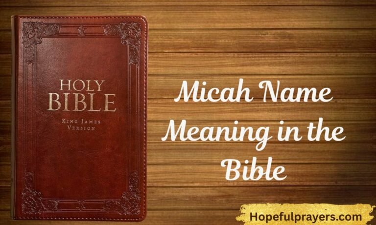 Micah Name Meaning in the Bible