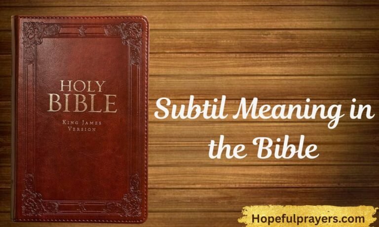 Subtil Meaning in the Bible