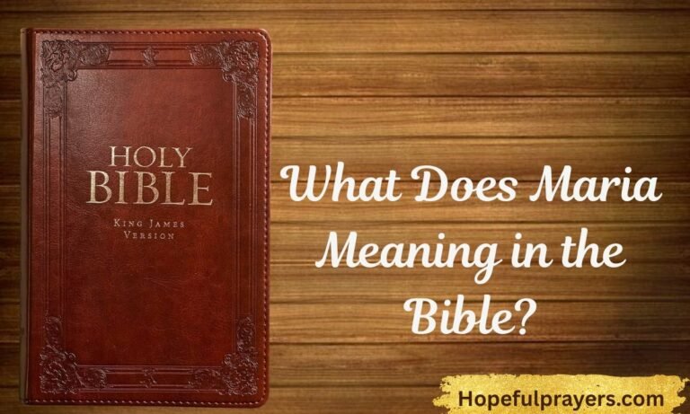 What Does Maria Meaning in the Bible